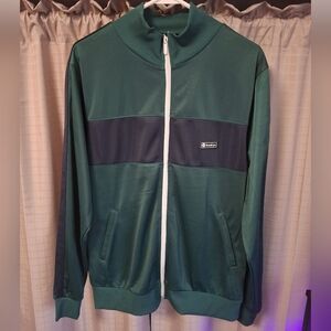 Cedar Wood State Green Full Zip Track Jacket Pockets Size Large